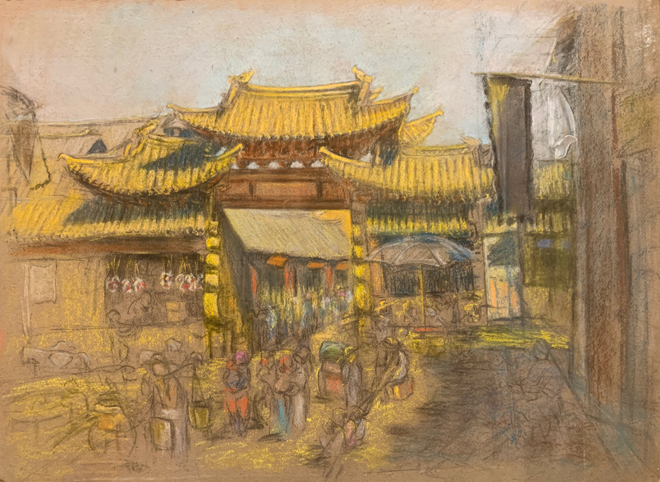 Chinese landscape, Chinese city, Chinese city painting